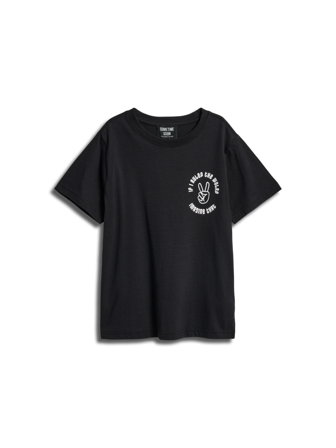 stsCROWN T-SHIRT S/S, BLACK, packshot